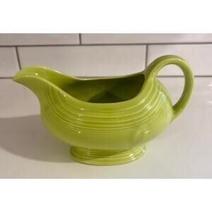 Vintage Green Fiesta Chartreuse Sauceboat Gravy Boat